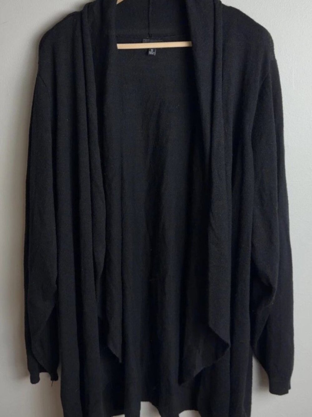 Torrid Black Draped Open Front Cardigan Sweater Plus Size 5 Acrylic Women’s